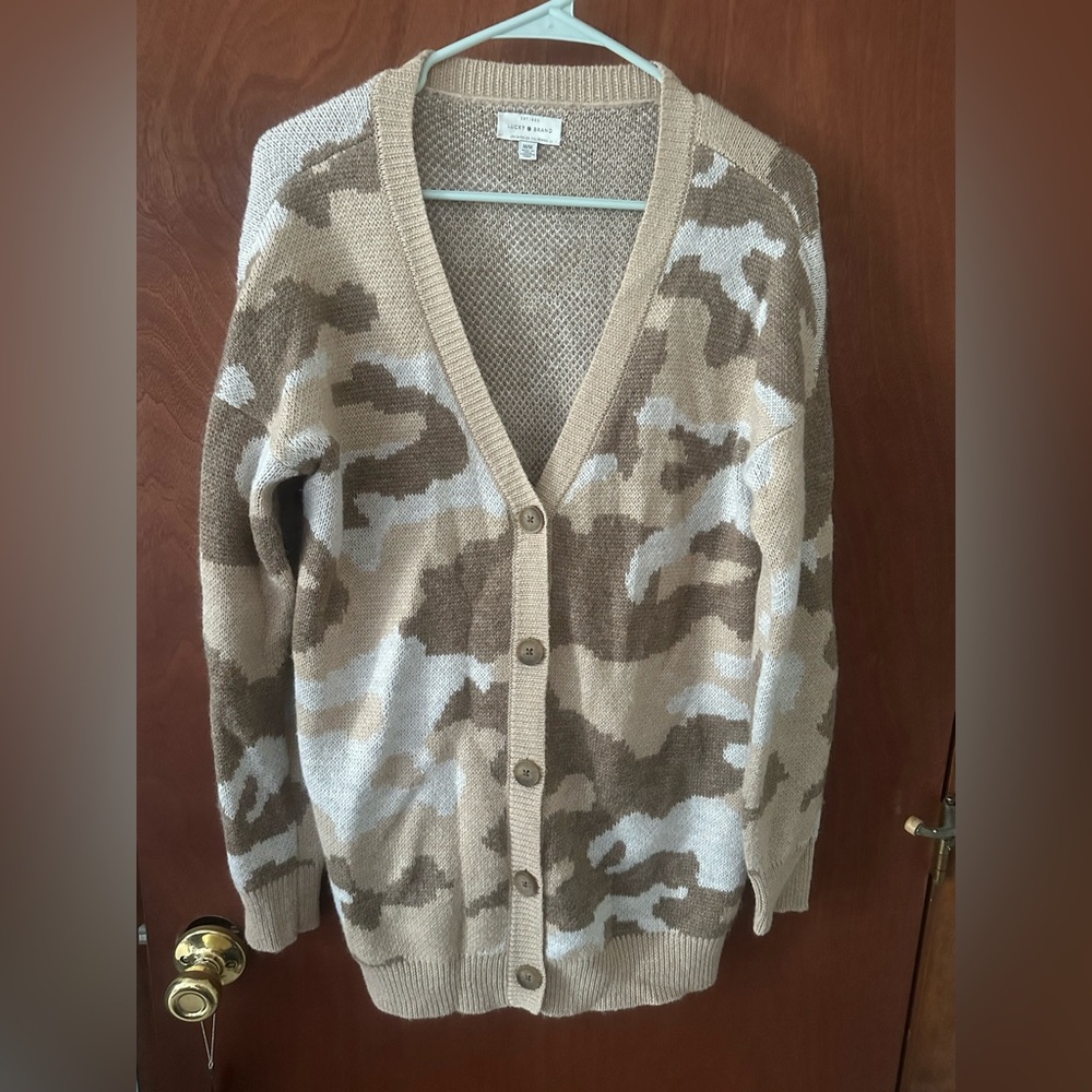 Lucky Brand Camo Cardigan